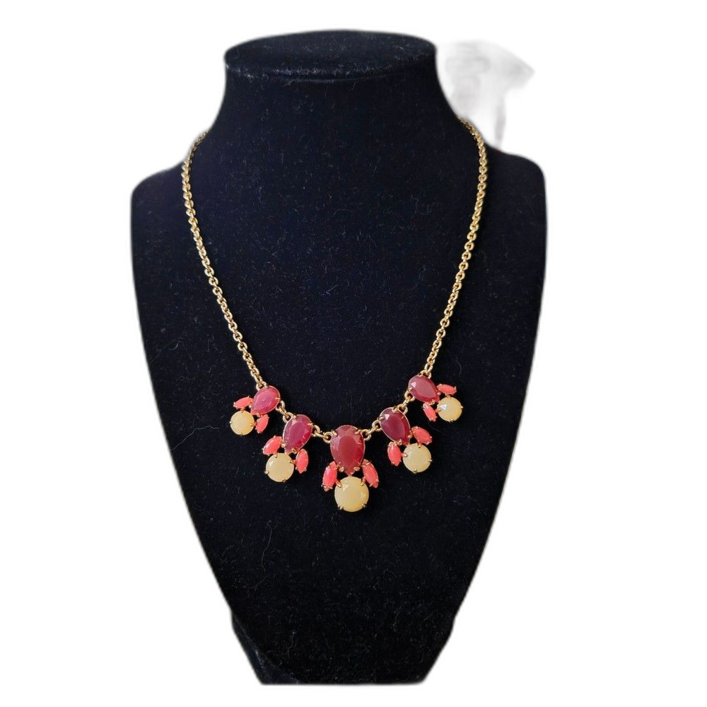 kate spade Pink and Yellow Statement Bib Necklace
